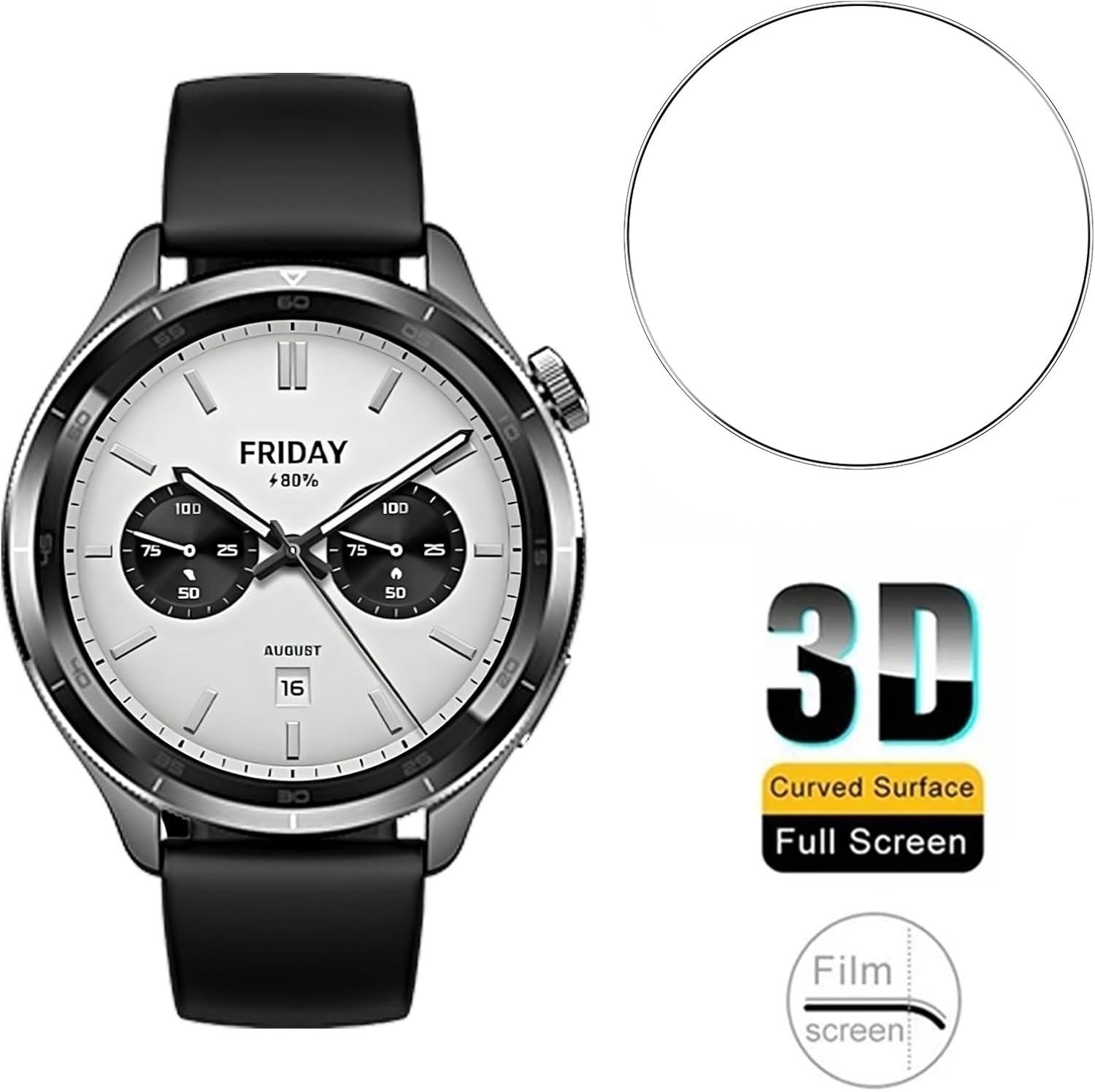 3PCS Tempered Glass Smartwatch - огляд і ціна Xiaomi Smartwatch S4 Accessories
