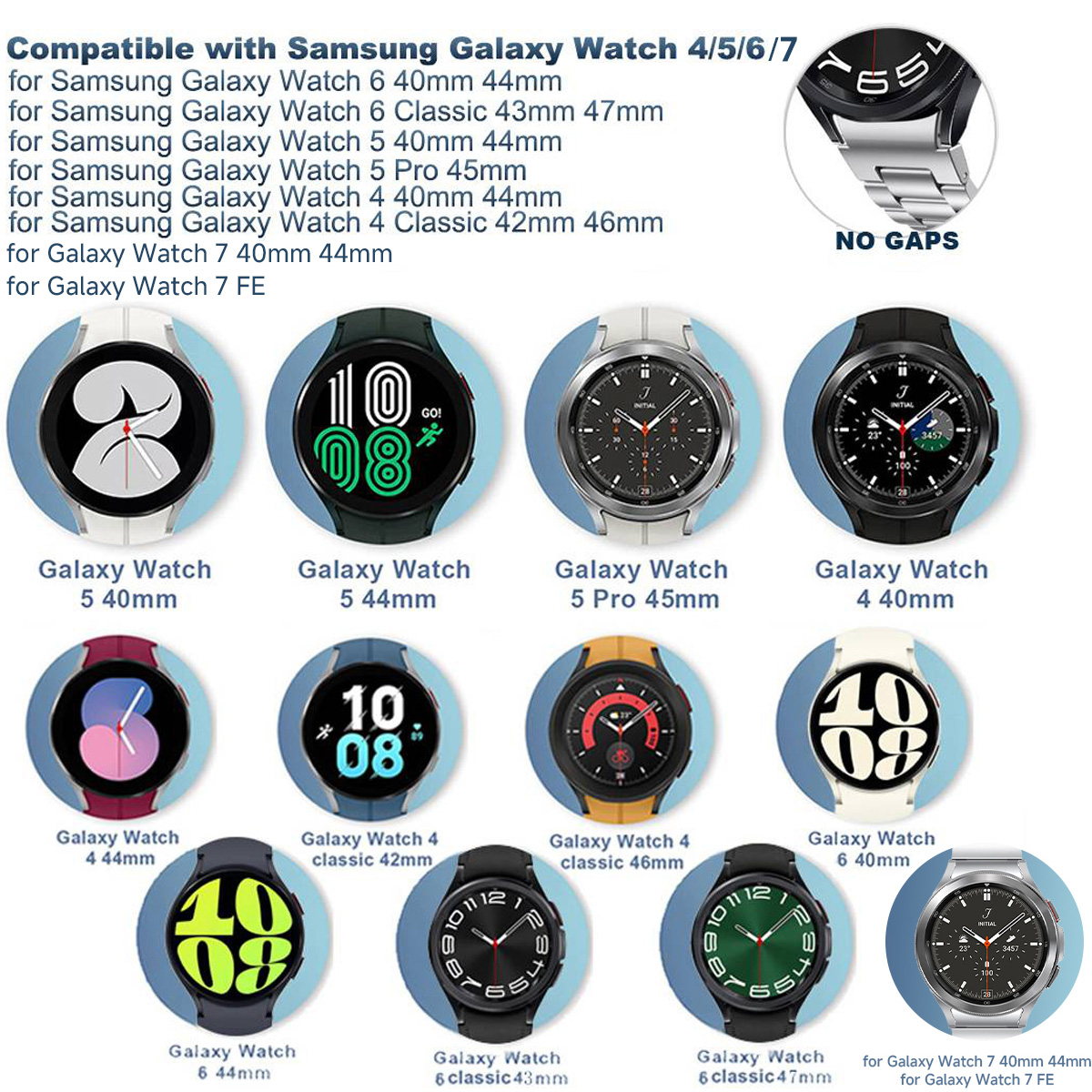 No Gaps Strap For Samsung Gala - огляд і ціна Accessories For Galaxy Watch 5