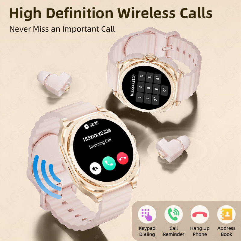 LIGE 2 In 1 TWS Headset Smart  - огляд і ціна Smartwatch Headset