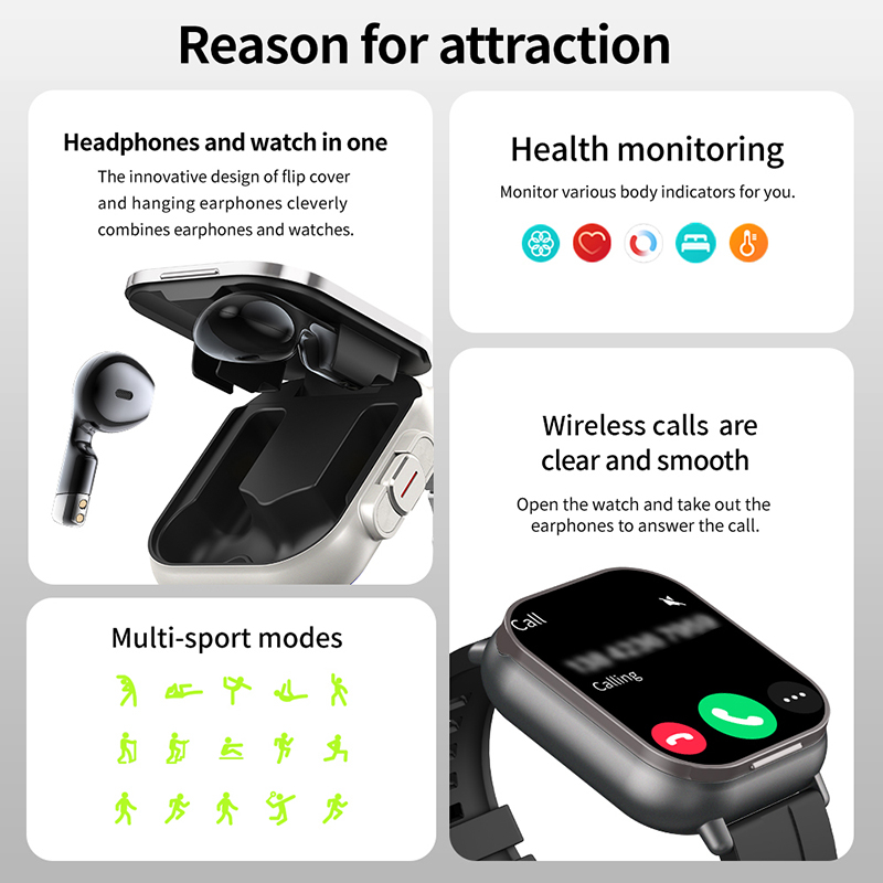 New TWS 2 in 1 Smart Watch wit - огляд і ціна Smartwatch Headset