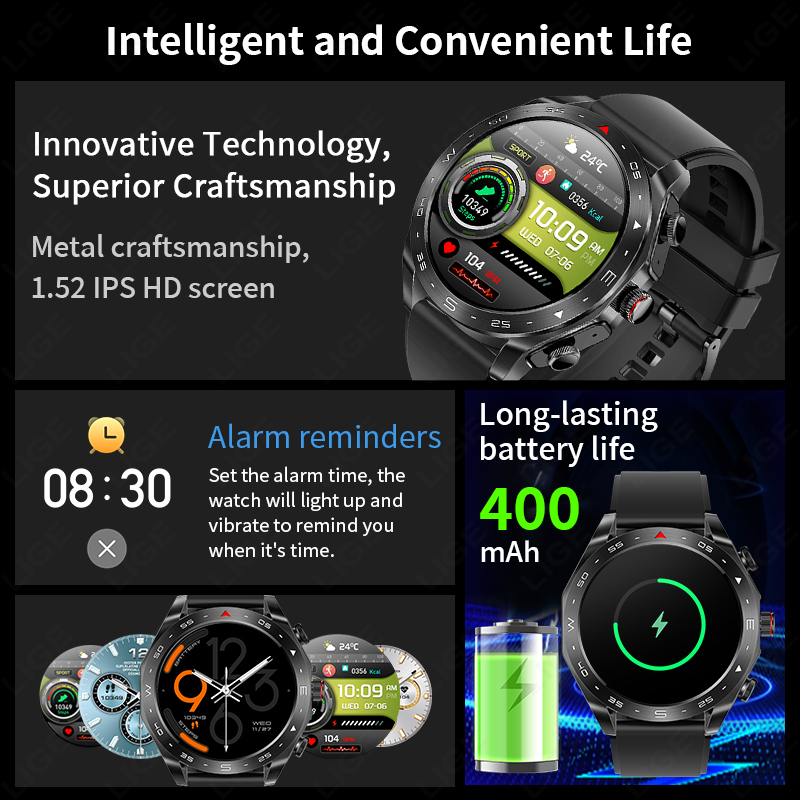 LIGE With Earbuds Bluetooth He - огляд і ціна Smartwatch Headset